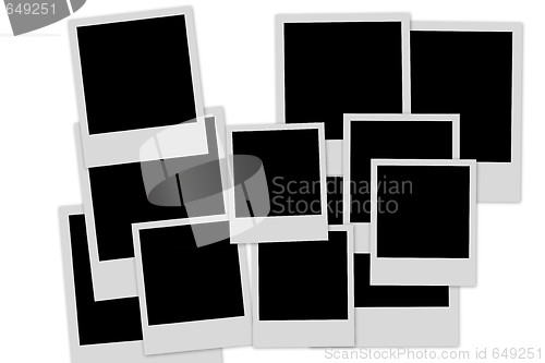 Image of empty photo frames pile