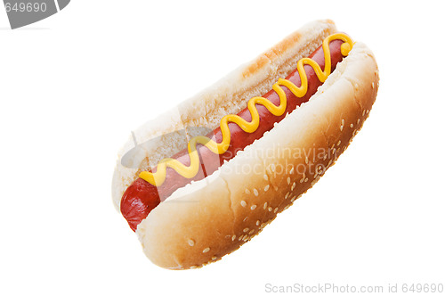 Image of Hot dog on white