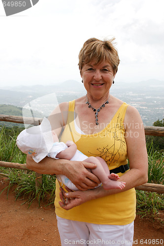 Image of Grandmother and baby.