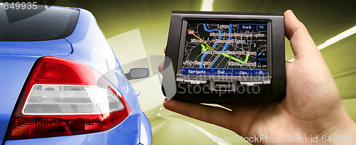 Image of Gps in a man hand.