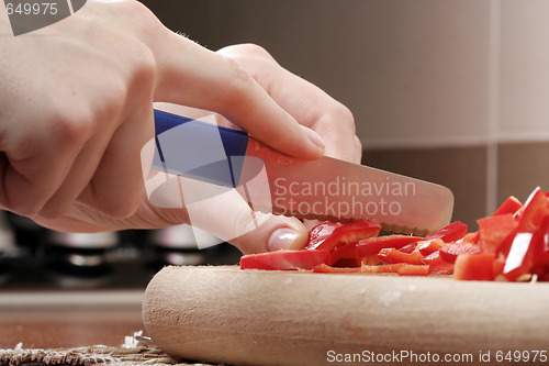 Image of Chopping vegetables