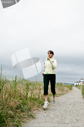 Image of Sporty running woman