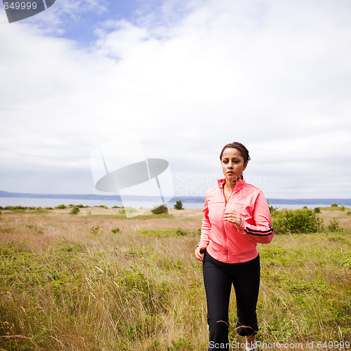Image of Sporty running woman