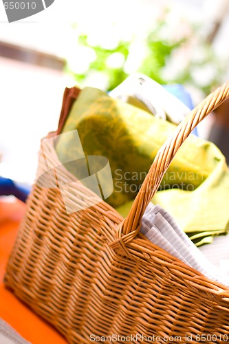 Image of basket full of towels