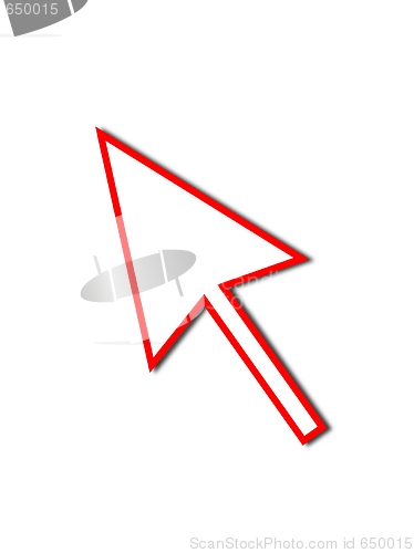 Image of Cursor Arrow Mouse Red Line