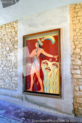 Image of Ancient ruins and frescos at the Knossos Palace in Crete