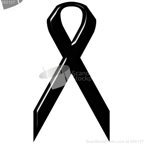 Image of 3D Black Ribbon