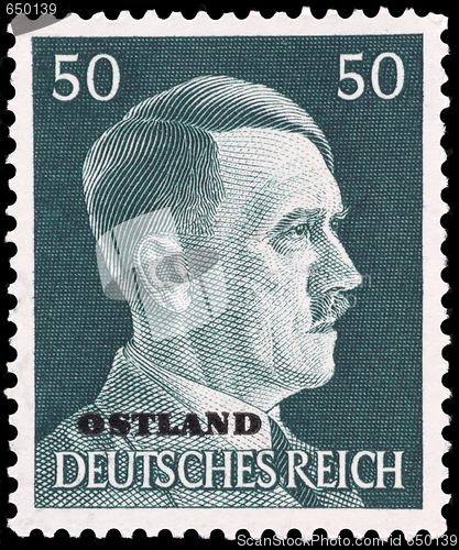 Image of Adolf Hitler on German Stamp