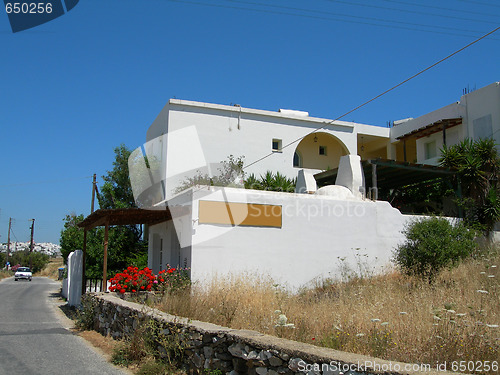 Image of cyclades greek island architecture on paros island