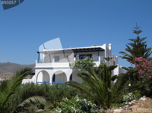 Image of cyclades greek island architecture on paros island