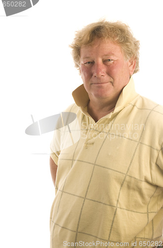 Image of handsome senior middle age man with big belly