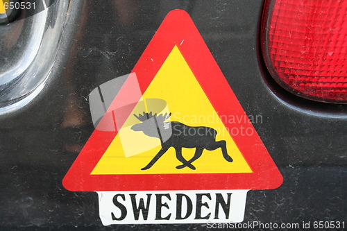 Image of Traffic sign on car