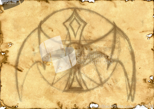 Image of old paper with gothic design