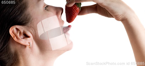 Image of Woman And Strawberry