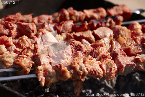 Image of Preparation of meat on fire