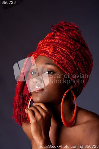 Image of African woman with headwrap