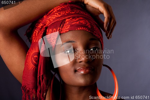 Image of African woman with headwrap