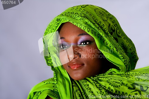 Image of Beautiful African woman smiling