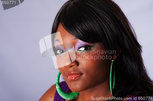 Image of Beautiful face of African woman
