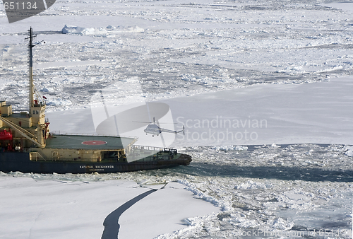Image of Icebreaker on Antarctica