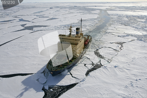 Image of Icebreaker on Antarctica