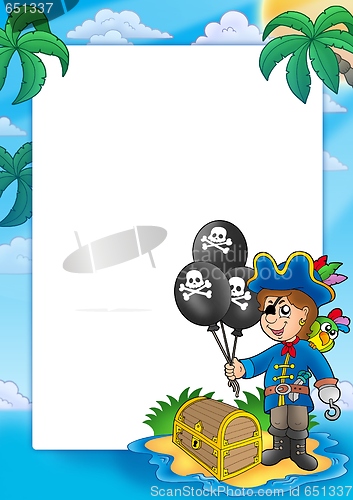 Image of Frame with pirate boy