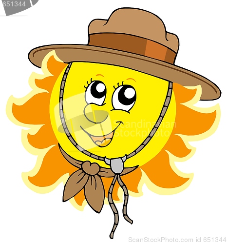 Image of Sun in scout hat