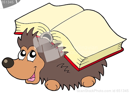 Image of Hedgehog with book