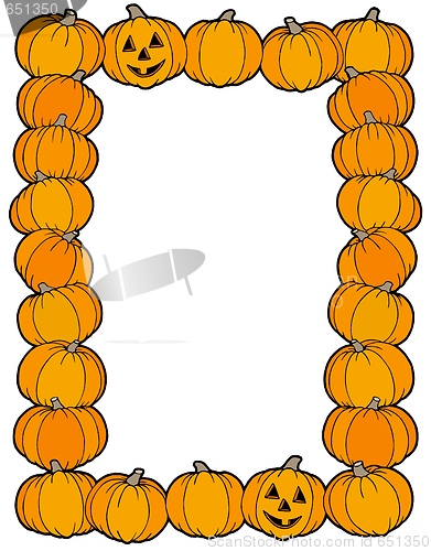 Image of Frame from pumpkins