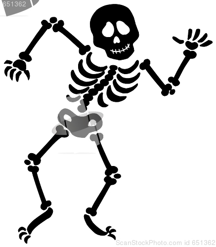 Image of Dancing skeleton silhouette