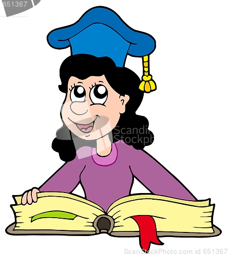Image of Woman teacher with book