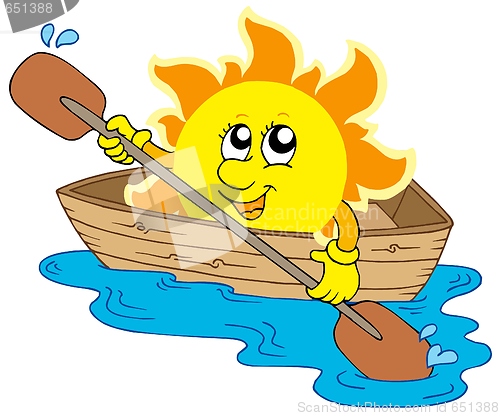 Image of Sun in boat