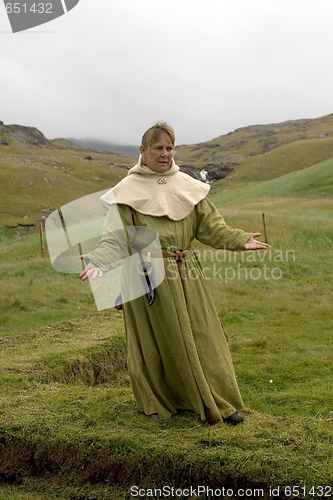 Image of Women dressed in old viking style clothing