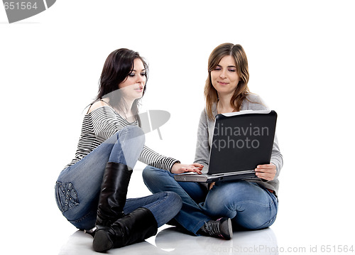 Image of Working with a Laptop