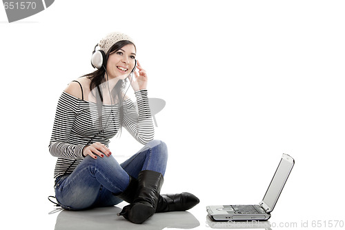 Image of Listen Music with a Laptop