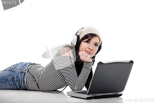 Image of Listen Music with a Laptop