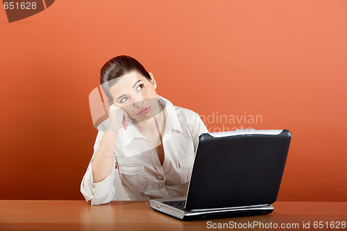 Image of Businesswoman thinking