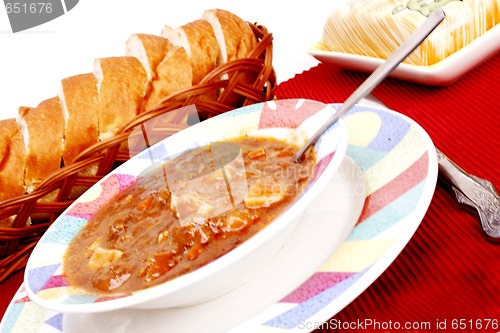 Image of Beef stew with bread