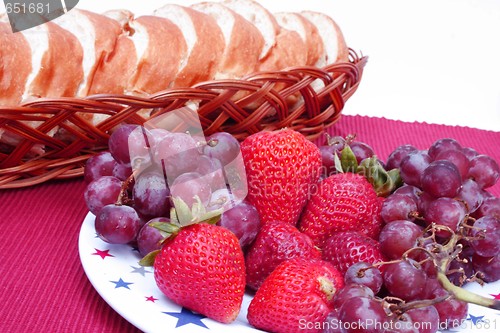 Image of Fruit snack with bread