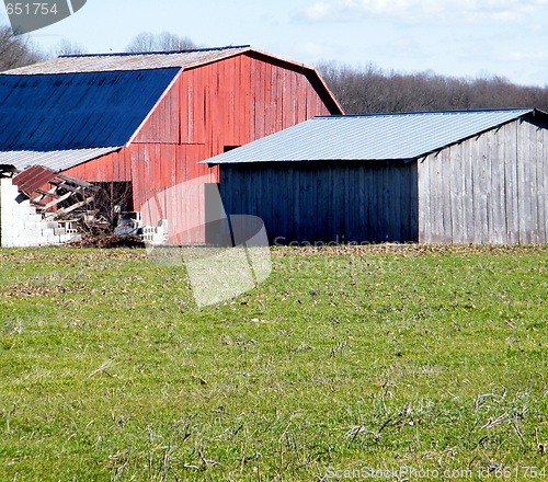 Image of Two old barns