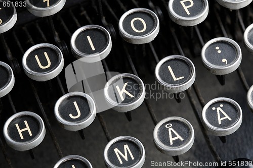 Image of Antique typewriter keys.