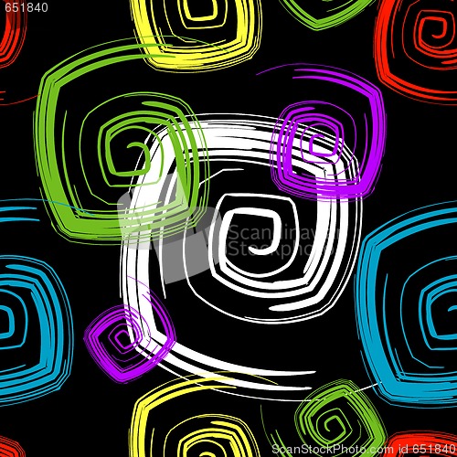 Image of Abstract seamless  black pattern (vector)