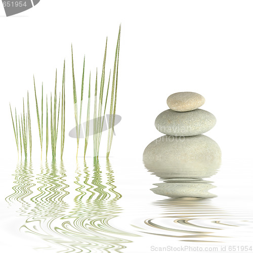 Image of Pebbles and Bamboo Grasses