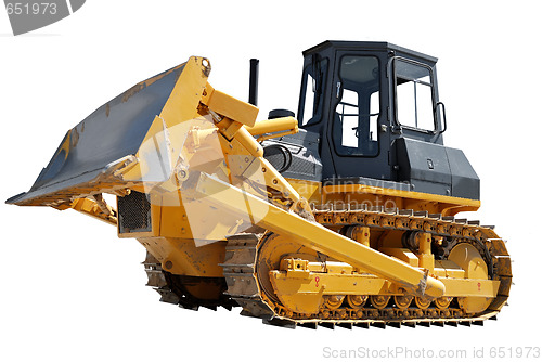 Image of Side Of Bulldozer over white