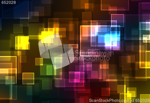 Image of abstract rainbow squares background