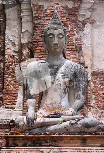 Image of Ancient Buddha image in Thailand