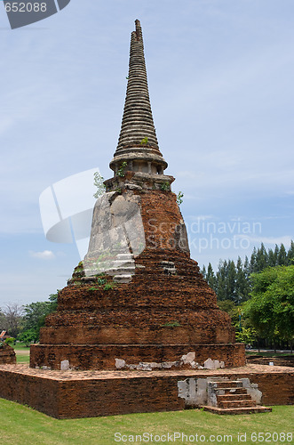 Image of Temple ruin at Wat Mahatat in Ayuttaya