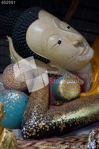 Image of Resting Buddha image in Ayuttaya, Thailand