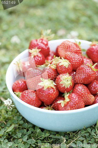 Image of Fresh strawberries in a bowl.