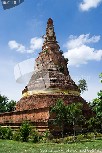 Image of Old temple ruin in Ayuttaya, Thailand